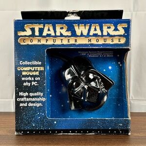 Vintage Star Wars Disney Lucasfilm darth vader Computer Wired Mouse New Opened